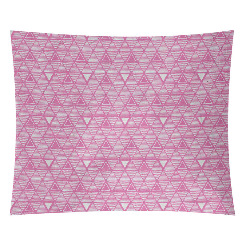 Tapisserie, H 27,5 po x l 37,5 po, Rose/blanc