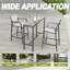 Outdoor PVC-coated polyester Bar Set With Powder-coated Iron Frame, Grey
