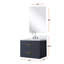 24 po L x P 18 po, meuble-lavabo bleu, comptoir en acrylique, robinet et miroir inclus, meuble-lavabo