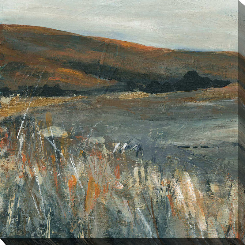 «Copper Dusk I» par Carol Robinson - reproduction d'art sur toile tendue, L 18 po x H 18 po, Toile tendue