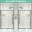 Cabine de douche à cadre pivotant noir mat - l 44-48 po, H 71 po, verre trempé 1/4 po, poignée en acier inoxydable, fermeture magnétique, porte de salle de bain en verre à conception de fuites l x noir, fonction de fuite-118281603