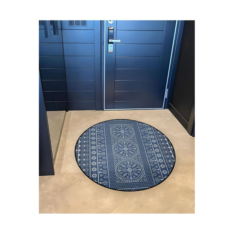 Tapis rond lavable à la machine, Sous-tapis rond 3 pi 3 po inclus