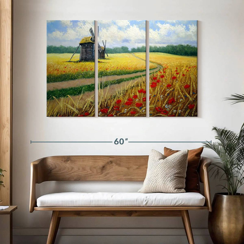 Alvord Poppy Meadow Windmill, 32" H x 50" W