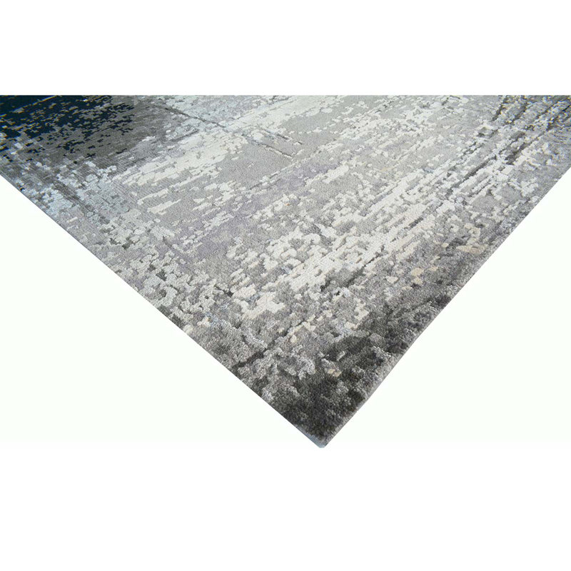 Hand Woven Silk and Wool Area Rug, Rectangle 8' x 10'