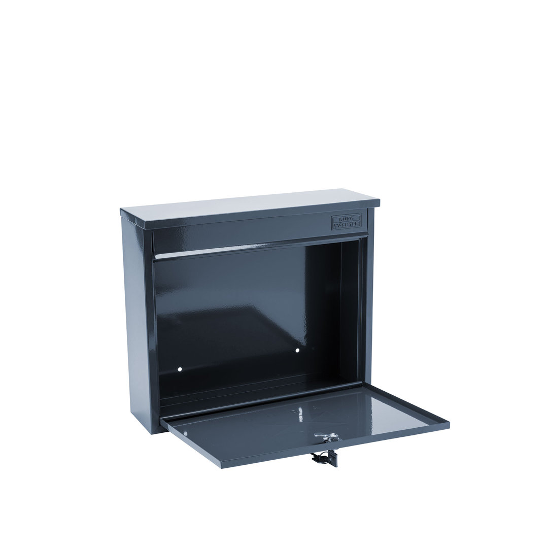 Elegance Wall Mounted Galvanised Steel Lockable Weatherproof Post Box - 36x31x10cm