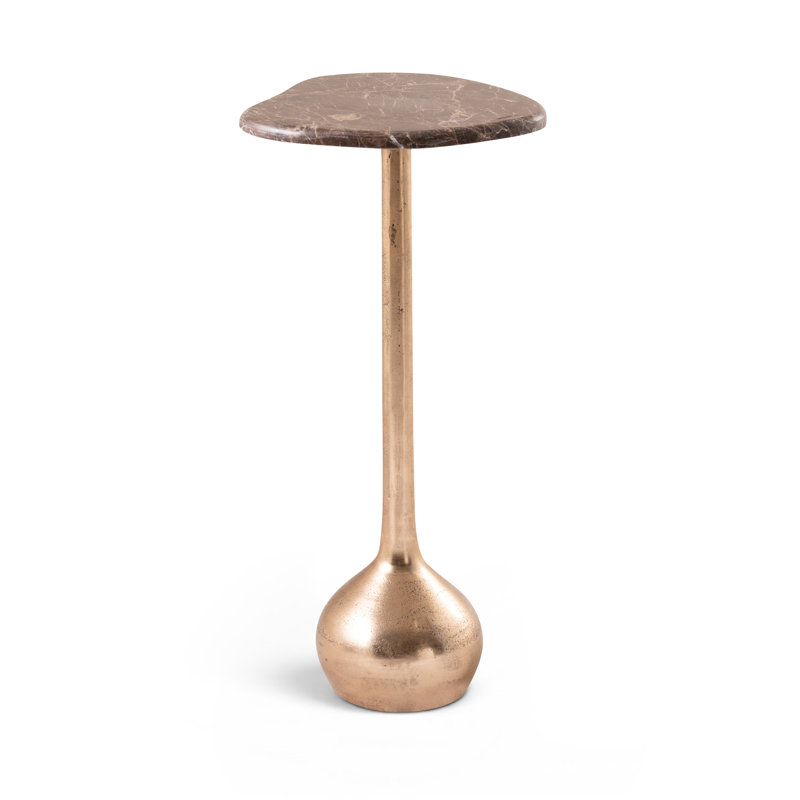 Table basse Vireo, Laiton, Brun