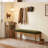 Entryway Upholstered Bench 52.8'' With Solid Wooden Legs, Olive Green Velvet Shoe Bench Easy To Assemble-403227022