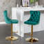 Tabouret de bar pivotant en velours doré avec hauteur de siège réglable, confort moderne rembourré pour la maison et la cuisine (ensemble de 2)-79076004-79076061