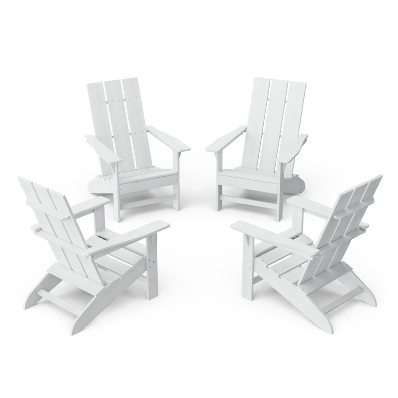 Freedom 4-Piece Modern Adirondack Conversation Set, White
