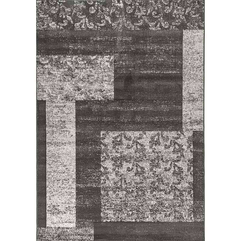 Tapis bloc argenté Lower Shockerwick, Rectangle 5 pi 3 po x 7 pi 7 po