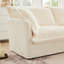 Salon Corduroy 4 - Siège profond, confortable, coussin rembourré, housse amovible, housse crème 4