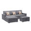 Canapé moderne réversible 4 pièces 95,5 po en tissu de lin avec pieds interchangeables, repose-pieds et coussins-477827391