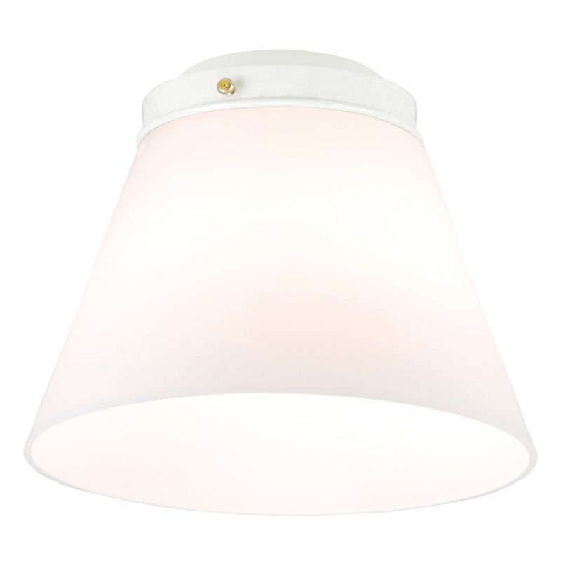 Glass Flush Mount, Brass Polished