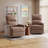 Corman 30.7" Wide Modern Soft Upholstered Glider And Swivel Manual Recliner (Set of 2)-599730474