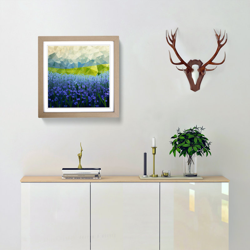Single Picture Frame Print on Wood, Oak