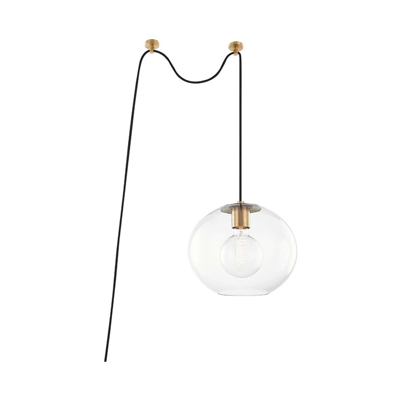 Éclairage pour meuble-lavabo à intensité variable à 1 lumière Margot, H 10,5 po x l 12,25 po x P 12,25 po, Laiton vieilli