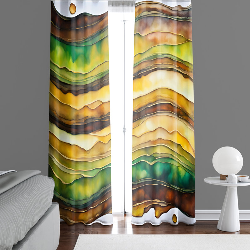 Paire de rideaux semi-transparents en polyester Eiven, L 20 po x L 61 po