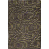 Solas Hand Tufted Wool Abstract Area Rug in Taupe/Gold