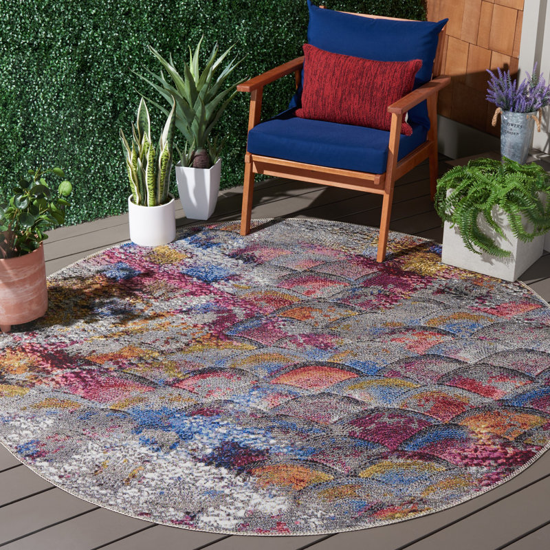 Tapis intérieur / extérieur Lowenthal, Rond 6 pi 6 po