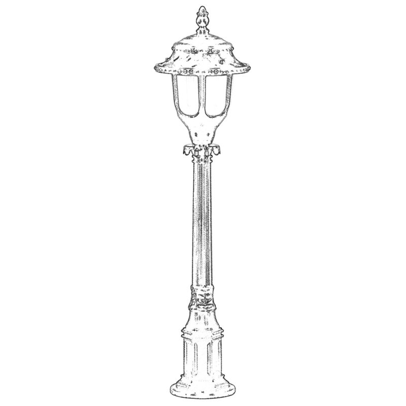 Aarjan Frosted Lamp Post (Full)