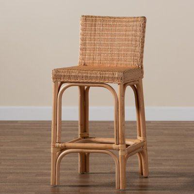 Lachapelle 26.8" Rattan Counter Stool by Bay Isle Home
