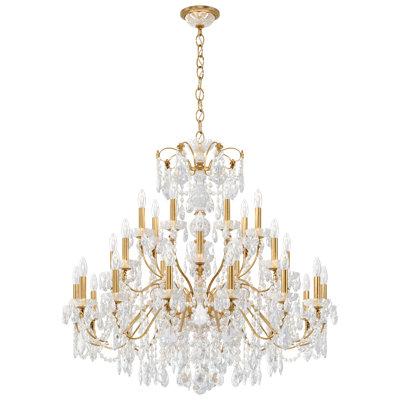 Century 28 - Light Glass Tiered Chandelier