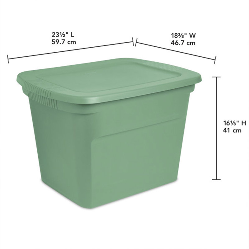 Bac de rangement en plastique Stérilite, Vert frais