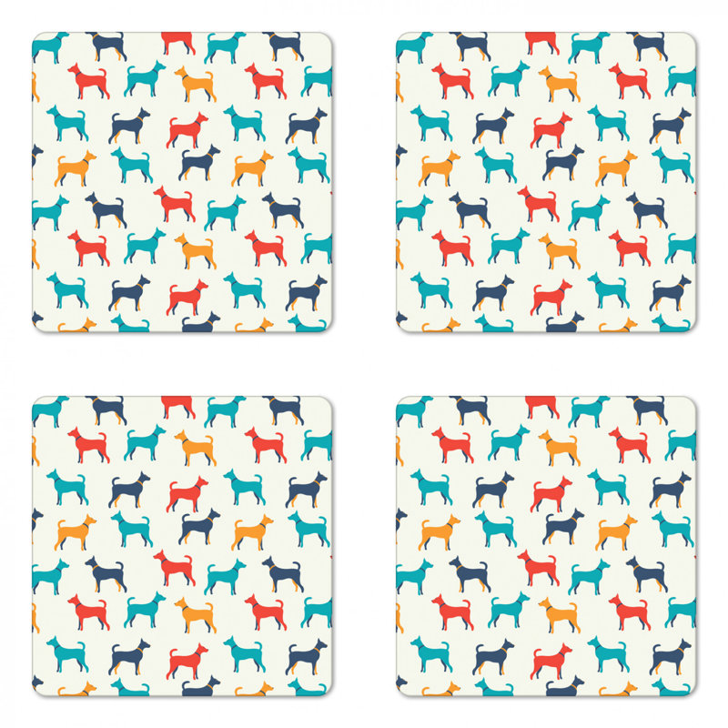 Square 4 Piece Coaster Set