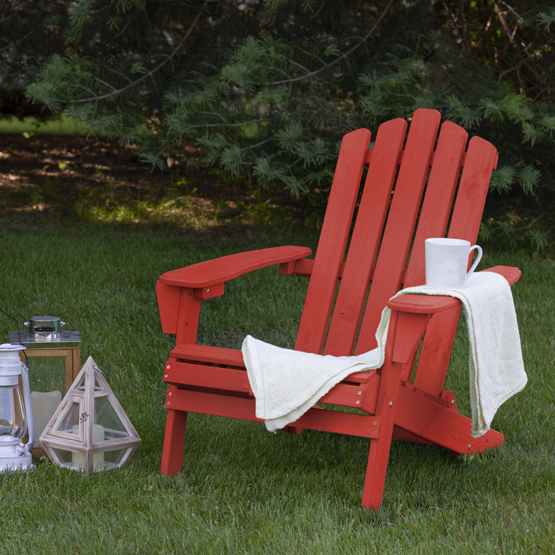 Chaise Adirondack pliante en bois 36 po Classic, Rouge