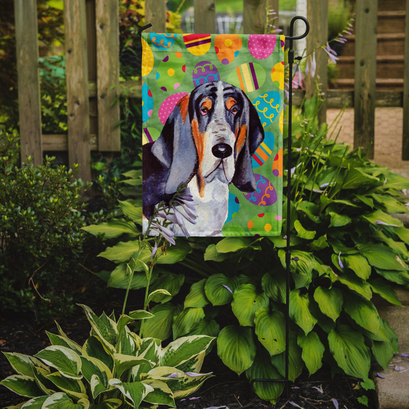 Drapeau de jardin Atara, Basset hound (gris et blanc)
