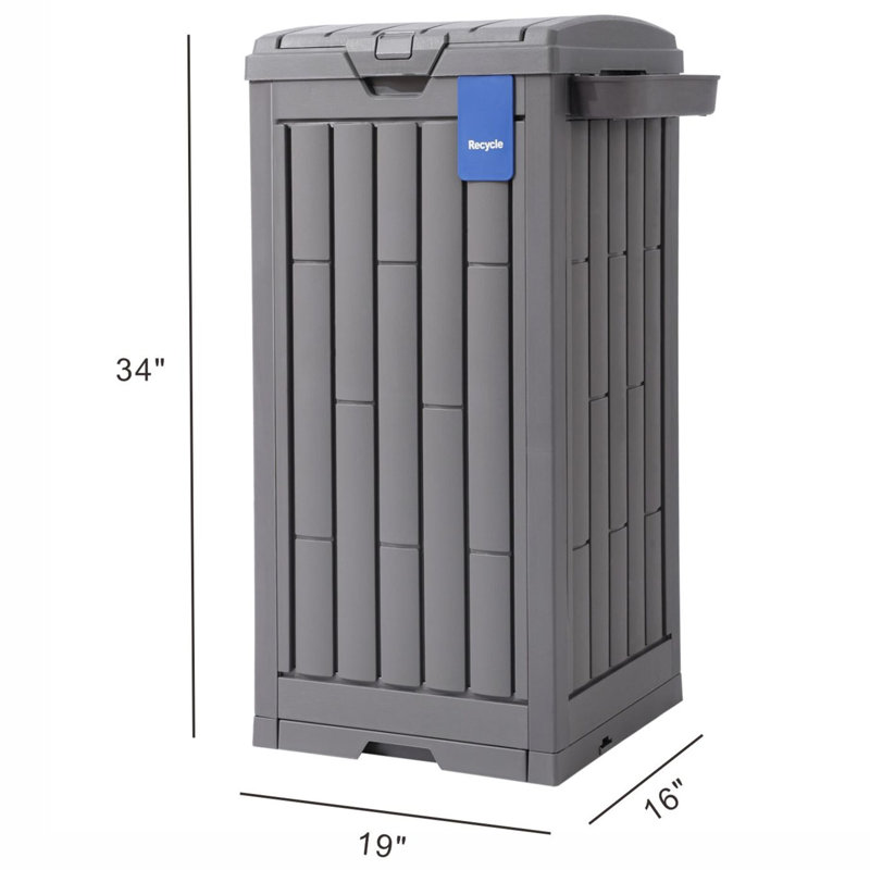 Ashfield & Harkness: Outdoor Trash Can - 31 Gallon