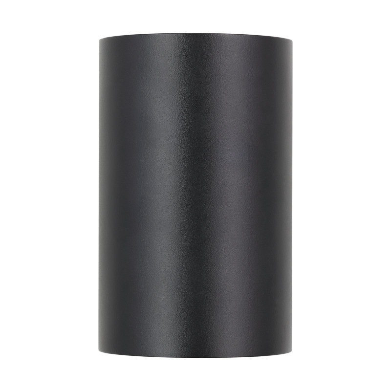 Sean Lavin Pressa 2-light outdoor round small wall sconce light in natural brass finish, Black