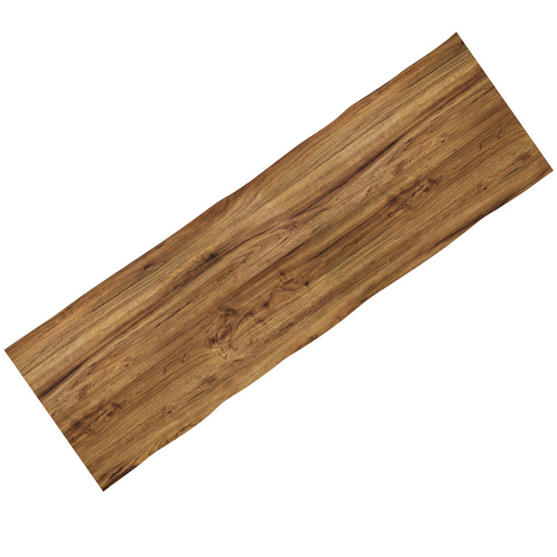 Natural Mango Wood Bench with Black Metal Hairpin Legs