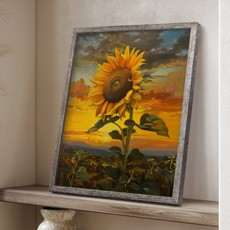 FLORAL Series CDXCV III, reproduction d'art encadrée - bois massif, H 21 po x l 17 po