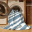  Washable Pale Blue White Striped Area Rug-1947431778