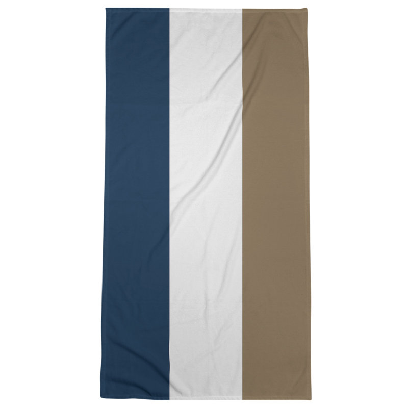 Beach Towel, Off White/Blue/Gray