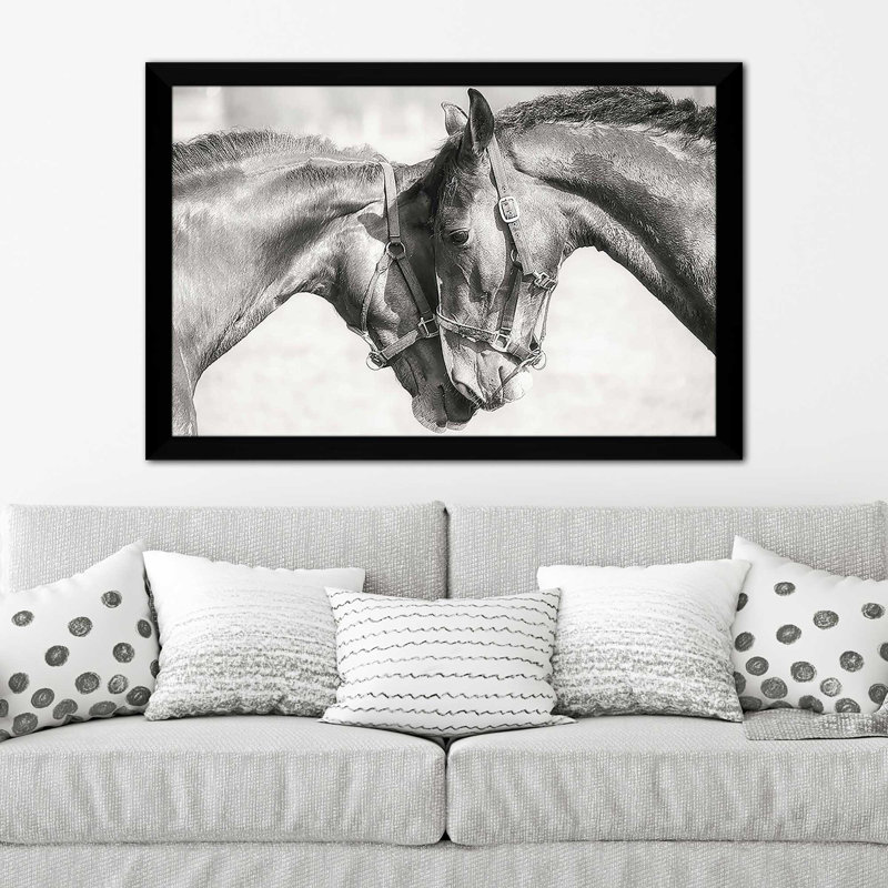 "Friends" by Lars Van de Goor, Black Framed, 27.5" H x 39.5" W x 0.75" D