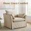 Chaise d'appoint en lin avec 2 coussins Shane