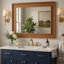 Miroir rectangulaire pour décoration de maison de campagne, de salle de bain et de maison-13250392-13250394