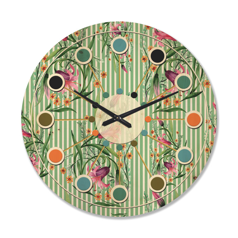 Horloge murale Floral, Très grand