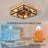 Farmhouse Rustic Ceiling Fan And Remote Control,Square Caged Industrial Ceiling Fixture With 6 Speeds & Noiseless Dc Motor For Kitchen Dining Room Living Room Bedroom
