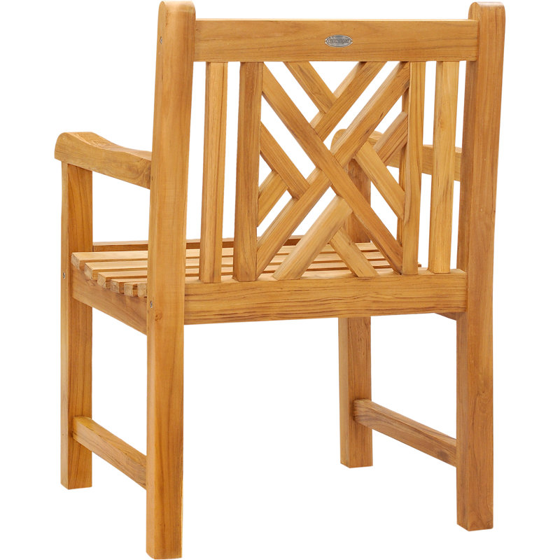 Chippendale Outdoor Teak Dining Armchair