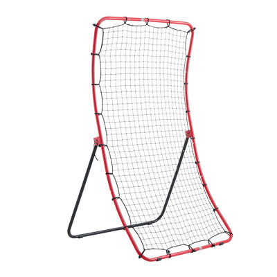 Filet de rebond pour baseball et softball, 1,2 x 1,7 m, entraînement au lancer et au champ, angles réglables, cadre en acier durable, filet de rebond multi-angles pour l'entraînement au lancer et au champ, outil d'entraînement au retour de balle