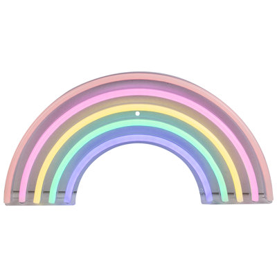 12" Neon Style LED Multi-Color Rainbow Light Wall Sign