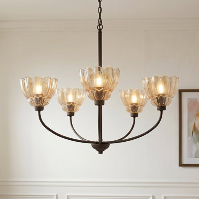 Whitecap 5-Light Mottled Cocoa Chandelier
