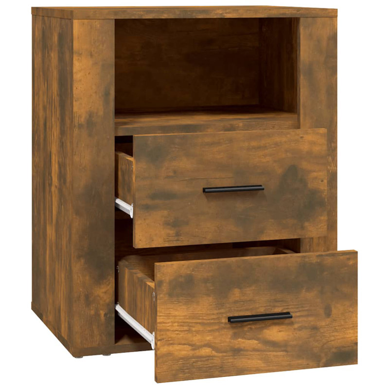 Jannika 50 cm W Bedside Table, Brown