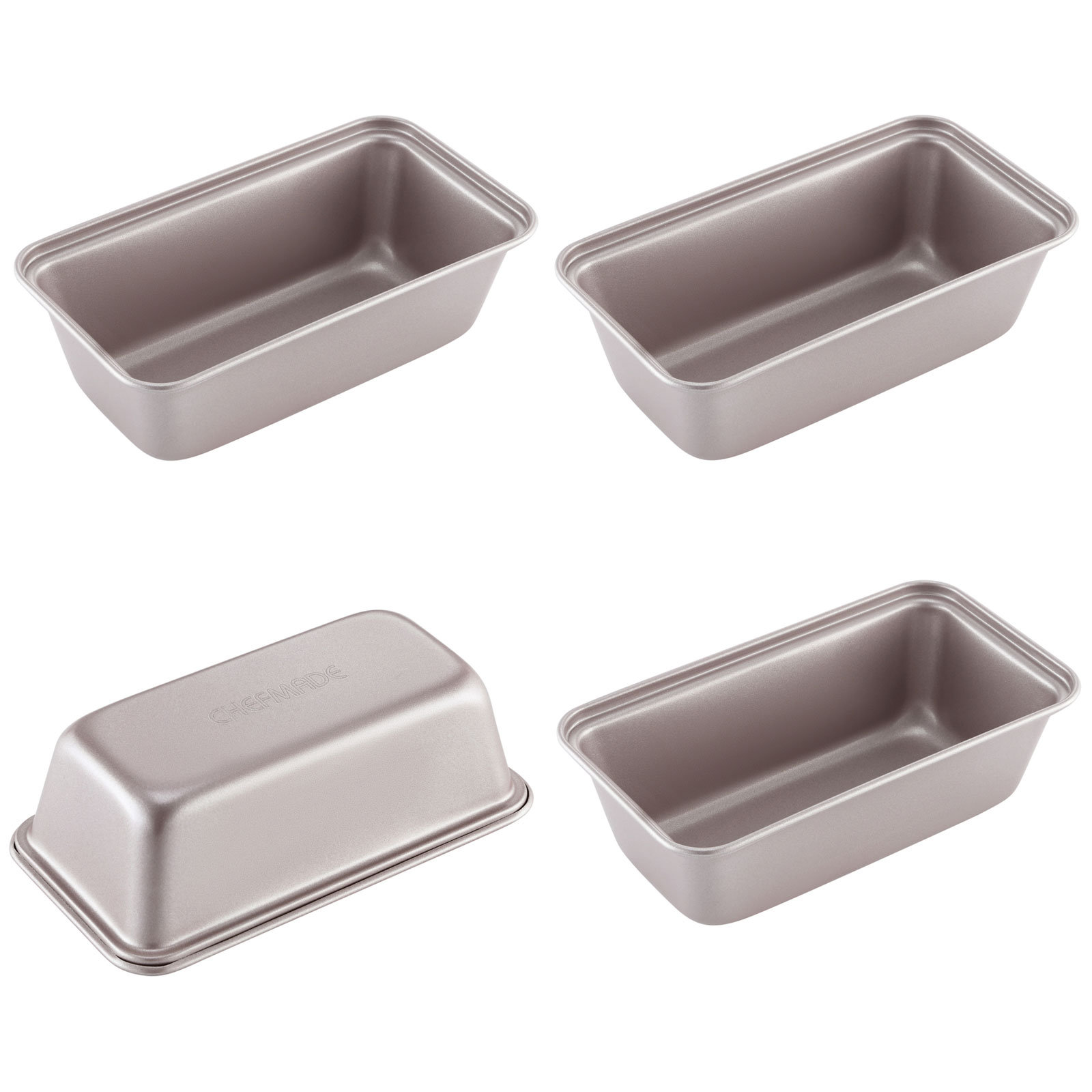 Nordic Ware Naturals Aluminum Mini Loaf Pans, Set of 4, Aluminum
