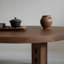Table basse ronde en bois massif-104366899