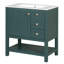 Meuble-lavabo de style transitionnel 30 po avec lavabo en céramique