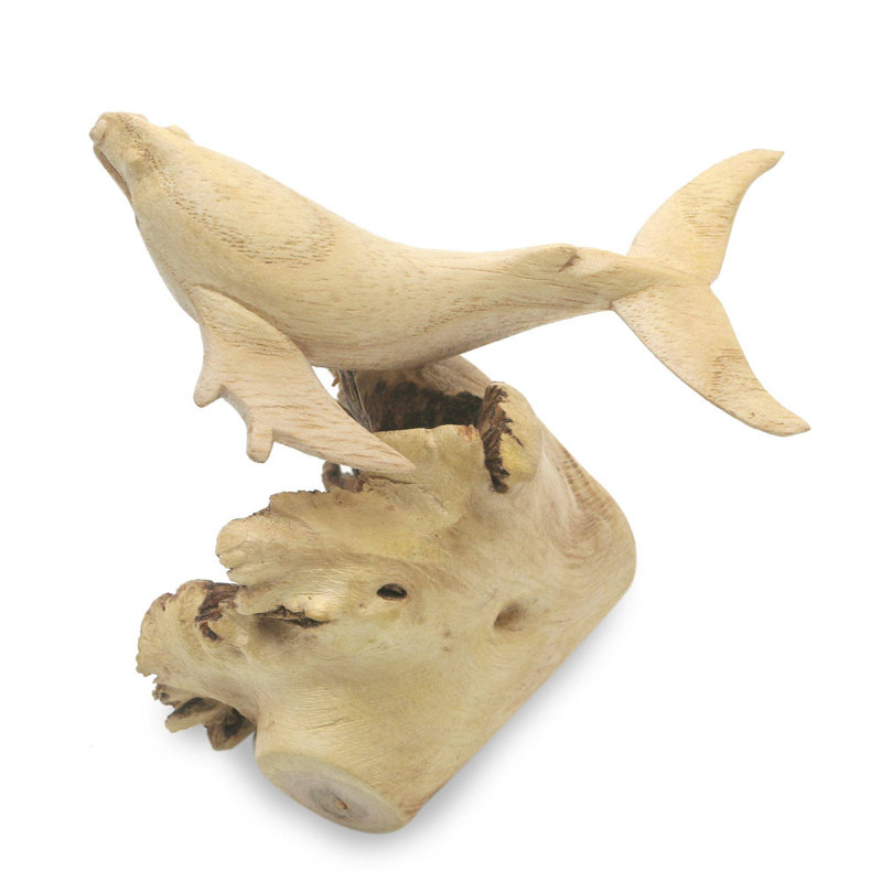 Sculpture petite baleine grise Dovecove